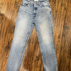 Moussy Light Blue Straight Leg Jeans